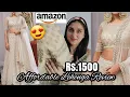 UNBOXING White Lehenga Online rs 1500 Online Lehenga Haul Amazon Lehenga Review