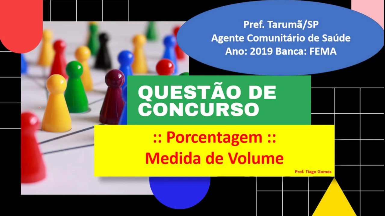 Concurso #Prefeitura de Tarumã SP  2019 Prova de Matemática Q22
