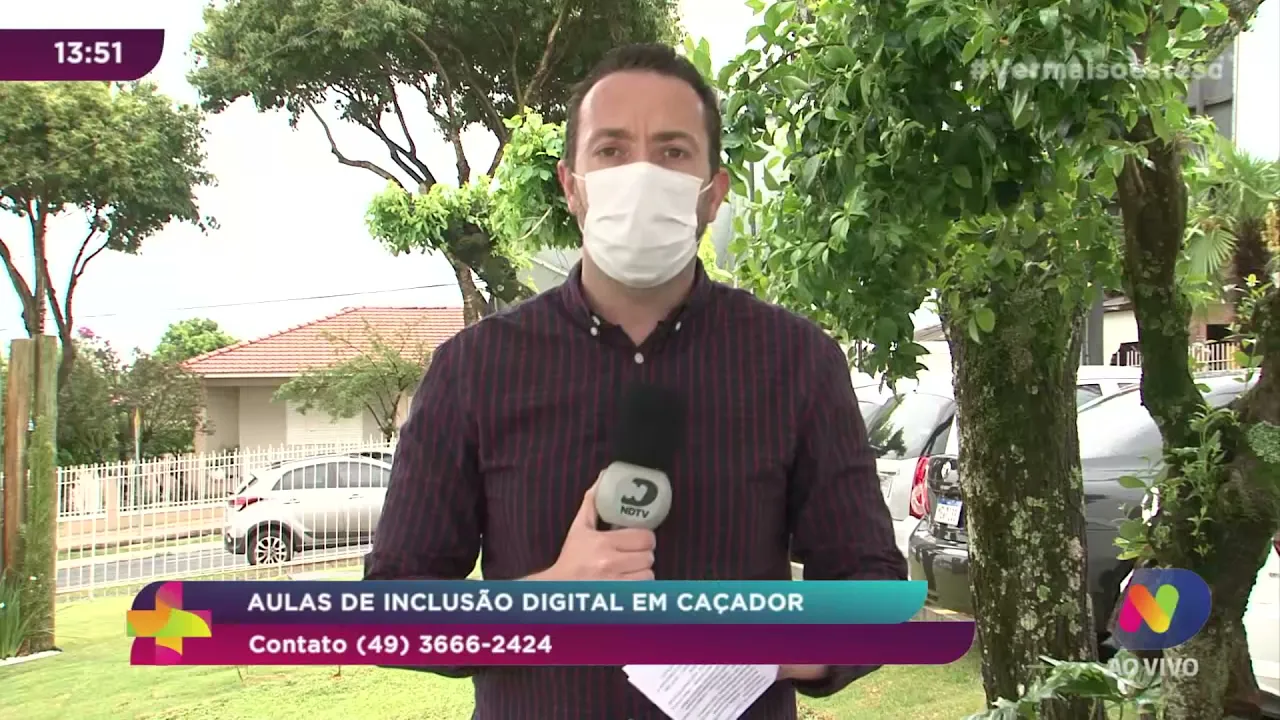 Aulas de inclusão digital em Caçador: objetivo é ensinar os conceitos básicos do uso do celular