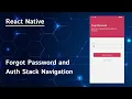 Forgot Password Screen and Auth Stack Navigation Tamil React Native Relax with RK