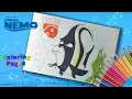 Coloring Gill and Nemo Coloring Book Page Colored Markers
