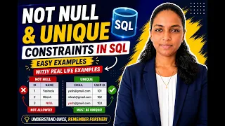 NOT NULL UNIQUE Constraints in SQL Easy Examples with Real Life Based