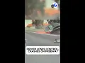Dashcam captures fiery crash on 60 Freeway in Pomona