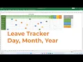 How to easily create Leave tracking in Excel