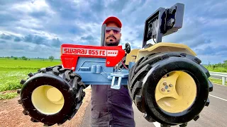 Tractor Unboxing Vlog | Hand Made Powerful RC Remote Control Swaraj 855 4x4 Farming Tractor | 