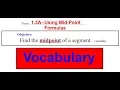 V Notes 1 3A Vocabulary Using Midpoint Formula