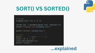 Difference Between sort and sorted methods in Python