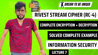 RC4 Cipher Complete Example Solved Encryption Decryption Lecture 7