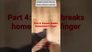 WV State Trooper enters home without a warrant and assaults the homeowner Breaks finger Part 4