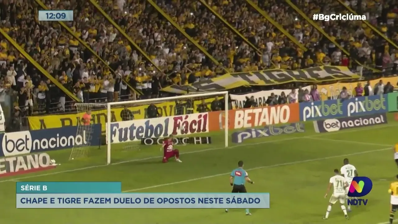 Criciúma encara a Chapecoense fora de casa neste sábado pela Série B do Brasileiro