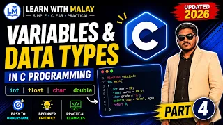 Variables and Data Types in C Explained int float char double Part 4 Learn With Malay