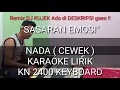 Lagu SASARAN EMOSI KARAOKE LIRIK ( NADA CEWEK ) - KN 2400 KEYBOARD By DJ KUJEK