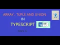 UNION ARRAY TUPLE in TYPESCRIPT