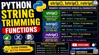 Python String Trimming Functions strip lstrip rstrip Tutorial with Examples