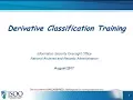 Derivative Classification Training - this has been revised