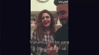بنت ارمنيه تغني تركي   تخبل مترجمه    عيناه و حاجبيه شديدة السواد  دندنها