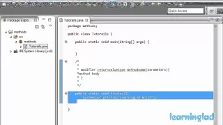 Creating Using Methods in Java Programming Tutorial