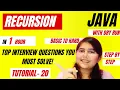 Recursion in One Shot Interview Questions Java DSA Full Course Tutorial-20