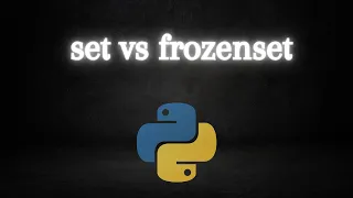 set vs frozenset Python Beginner Interview Question Python Data Structures