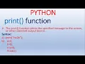 Print Function in Python or Output Statement in Python in Hindi 07
