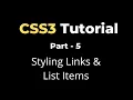 CSS3 Tutorial - Part5 Styling Links List Items yusy4code