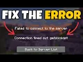How To Fix Connection Lost Error in Minecraft Java netSocketException Connection Reset