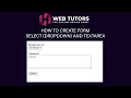 How to Create a Form Dropdown List in Html Part 3 Basic Html Css Tutorial For Beginners Class 7