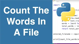 Count The Words In A File Python Example