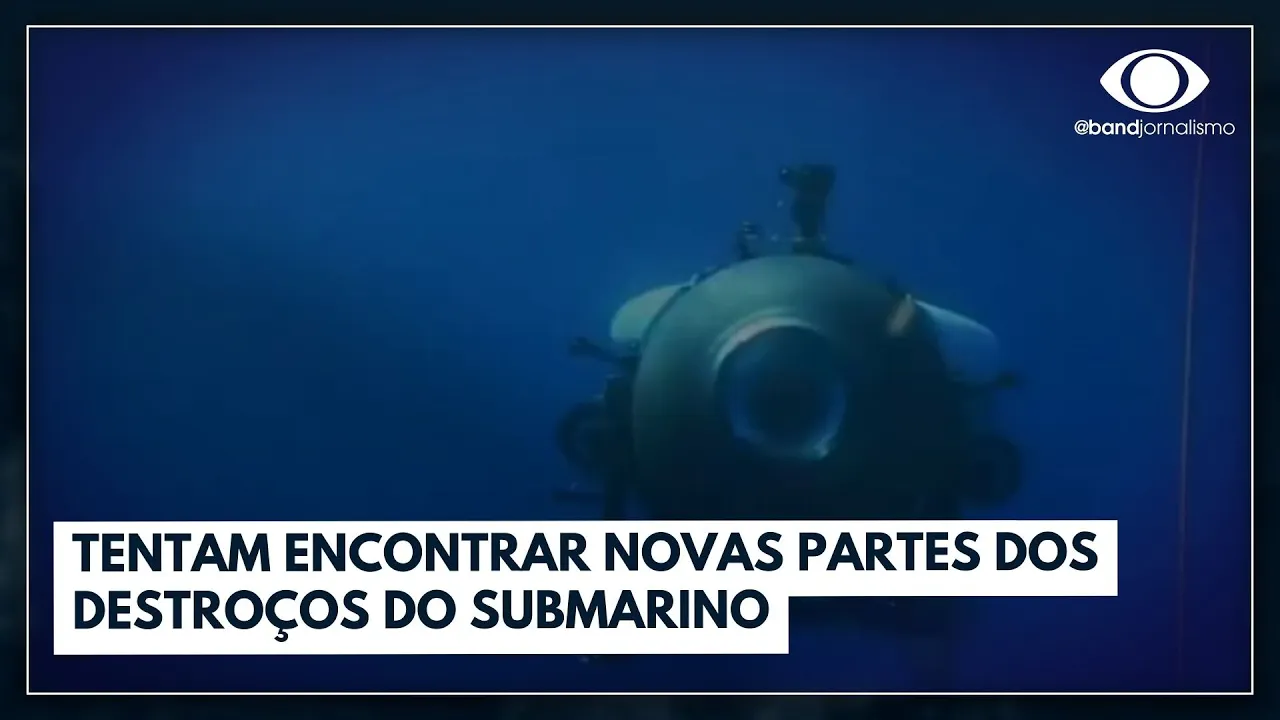 Robôs tentam encontrar destroços do submarino que implodiu | Jornal da Band