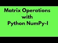 NumPy part 2 Learn NumPy in Hindi Easy Tutorial