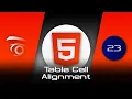 HTML Table Cell Alignment Tutorial