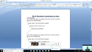 Date- 2021 Class-9 Computer Applications Ch-8 Iterative Constructs in Java Part-2