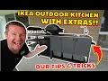 Installing an Ikea Batskar Outdoor Kitchen - a great budget DIY option for the Weber BBQ with a sink