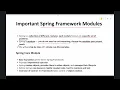 Important Spring Framework Modules