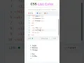 CSS List Color