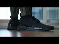 ADIDAS NMD R - 1 TRIPLE BLACK Japan REVIEW ON FEET TOP NMD
