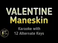 Download Lagu Måneskin - VALENTINE Karaoke Instrumental Lower Higher Female \u0026 Original Key