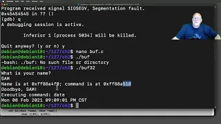 ED 201 Linux Buffer Overflow With Command Injection