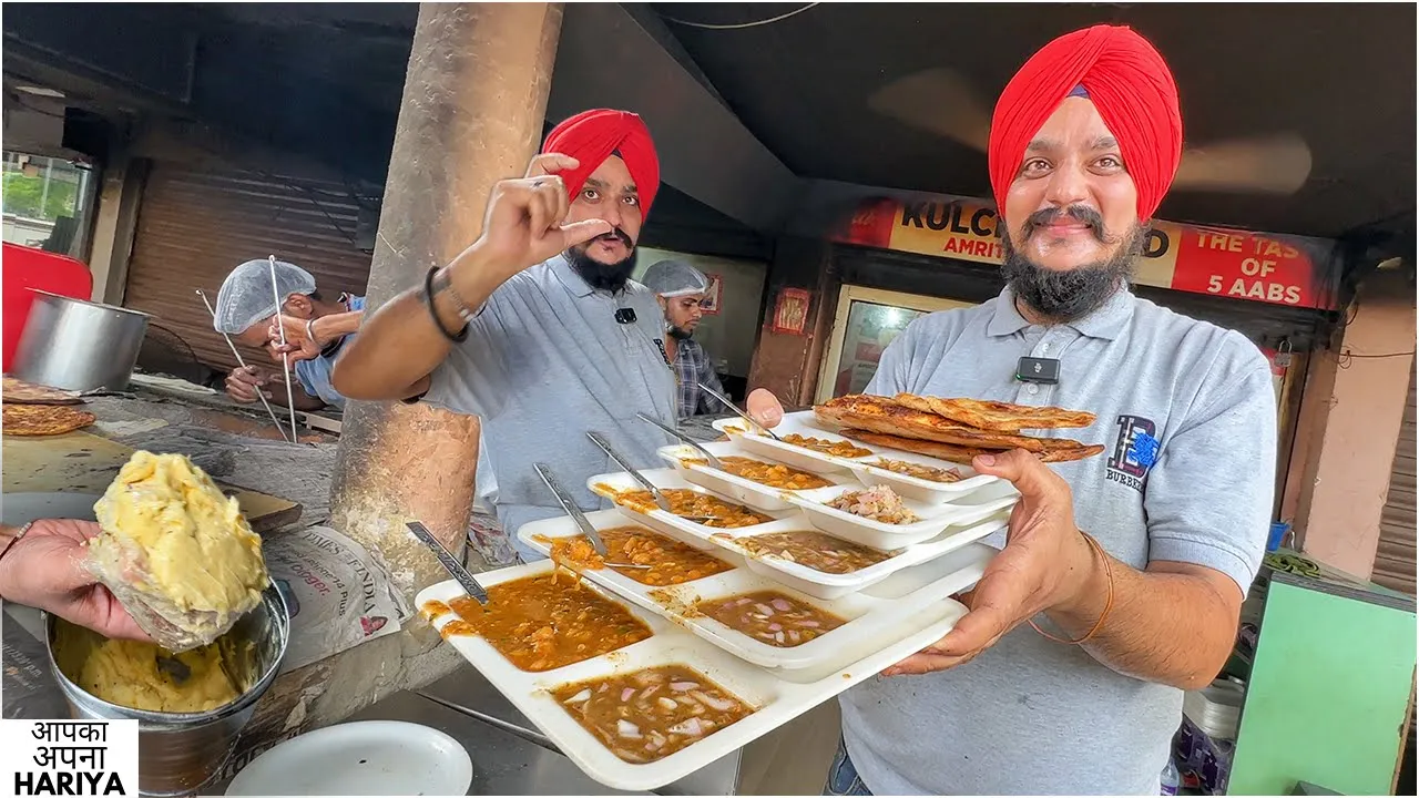 50/- Rs Indian Street Food   Ludhiana ka BEST Amritsari Nashta   1000 plates Daily