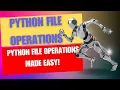 Lecture-16 File Handling in Python Explained with Examples - Open Read Write Close