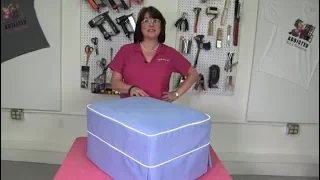 How To Slipcover An Ottoman Part 1 Measuring For Fabric
