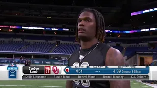 CeeDee Lamb 40 Yard Dash WR - NFL Draft Combine 20