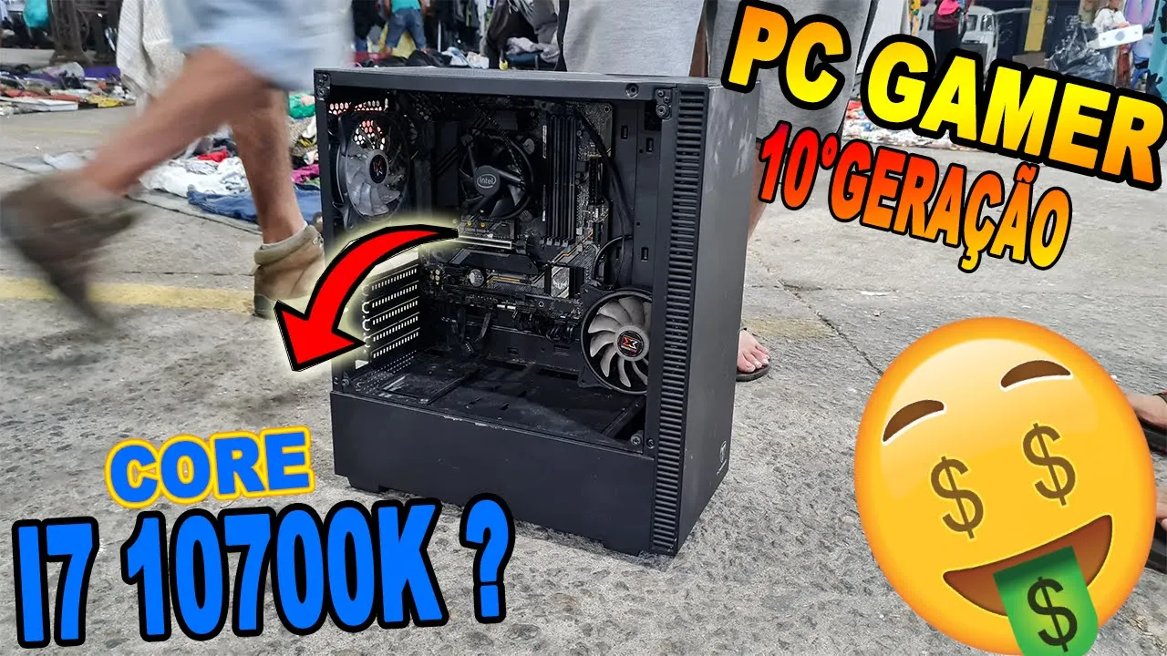 HORA DE COMPRAR PEÇAS BARATINHAS PARA SEU PC GAMER NA FEIRA DO ROLO OLHA ESSE PC COM I7 10700 !