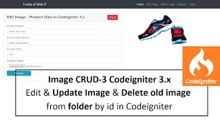 Image CRUD-3 Codeigniter 3 x Edit Update Image delete old image from folder by id in CI