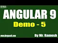 ANGULAR 9 tutorial Demo - 5 by Mr Ramesh On 22-07-2020 6 30PM