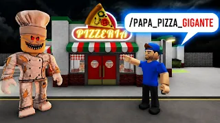 ATIVEI MODO ADMIN na PIZZARIA do PAPA PIZZA  no Roblox