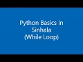 4 Python Basics in Sinhala - While Loop