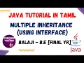 45 Multiple Inheritance in java with interface in Tamil CONQUERVICTORY - Balaji