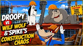 Droopy vs Wilf Wolf Spike s Construction Chaos Hilarious Building Site Funny Cartoon Episode