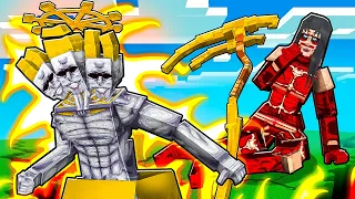 Me tornei um TITAN PROTETOR no ATTACK ON TITAN MINECRAFT